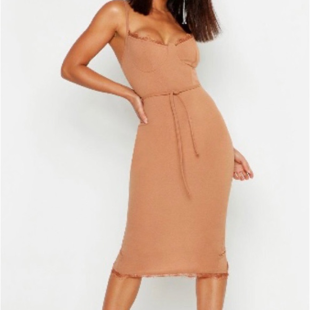 Boohoo lace detail dress